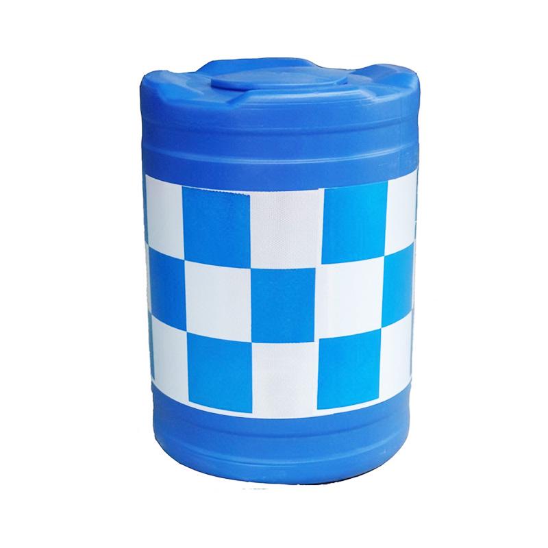 Reflective PE Traffic Barrier: Water-Fillable, Cylindrical, Large Capacity, Anti-Collision Barrel.