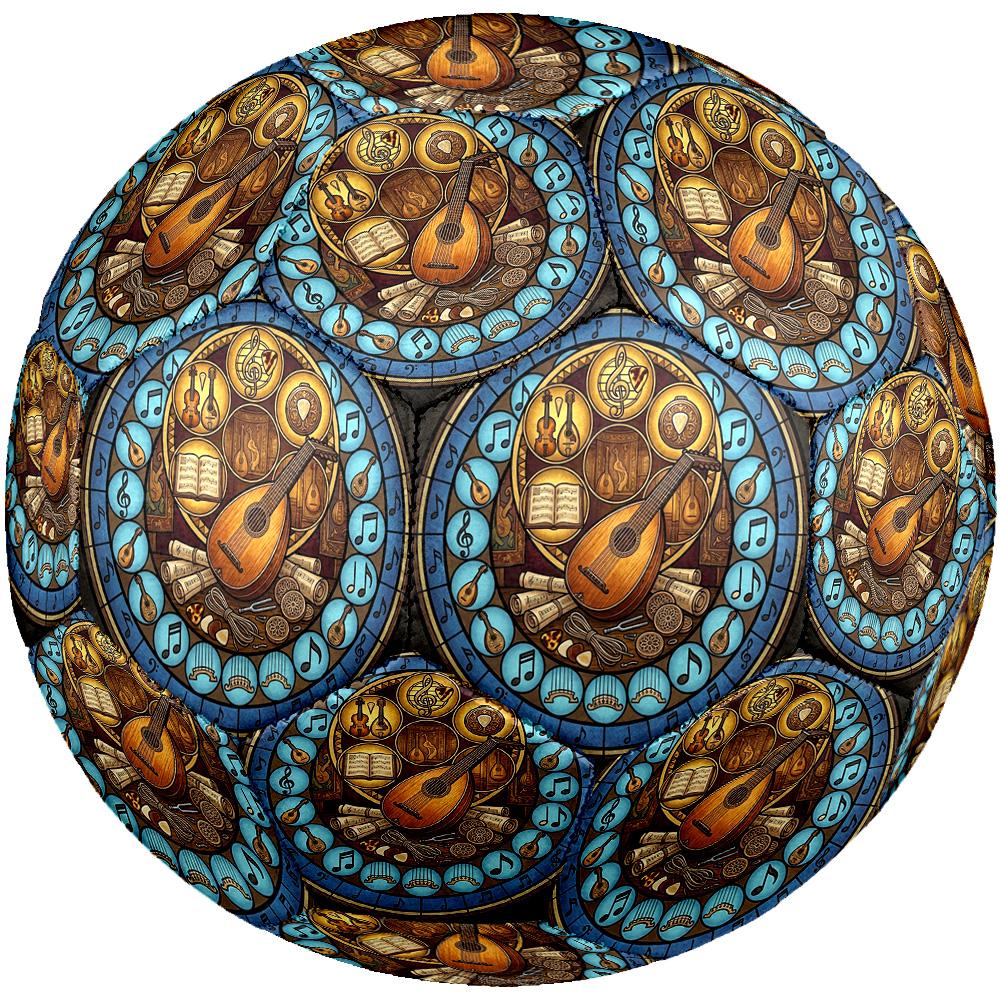 Musical Instruments Harmony Round Football Size 5 Adult Ball Suitable for Training Matches and Outdoor Team.