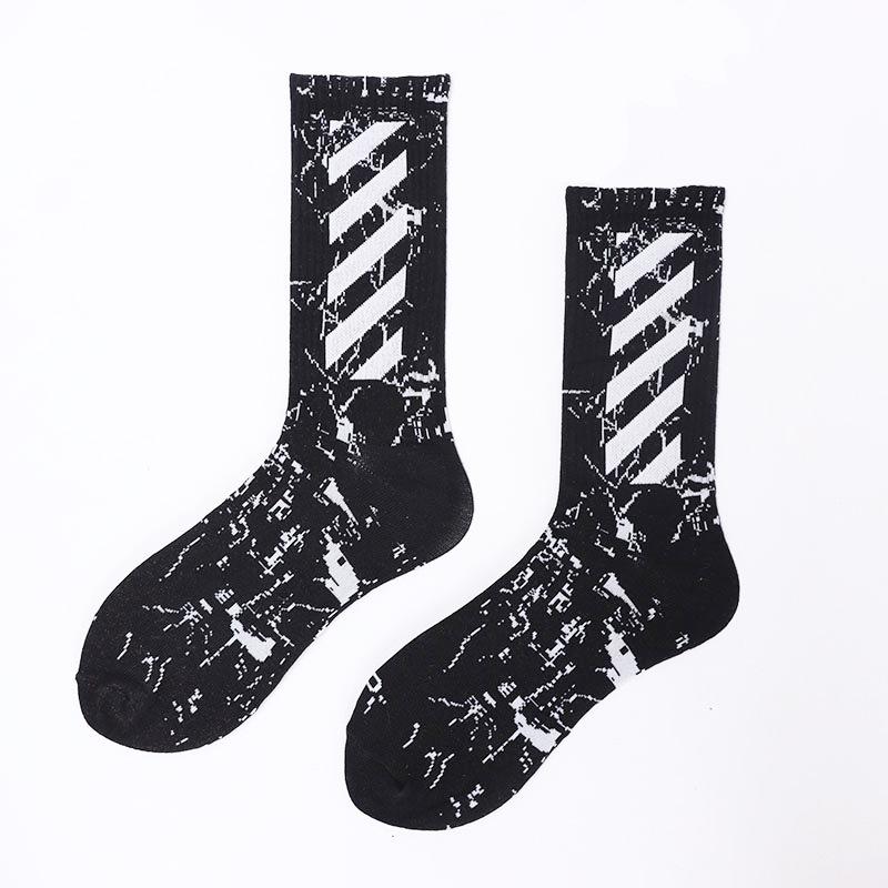 Men Spring Street Hip Hop Camo Cotton Comfortable Breathable Skateboard Mid Tube Socks