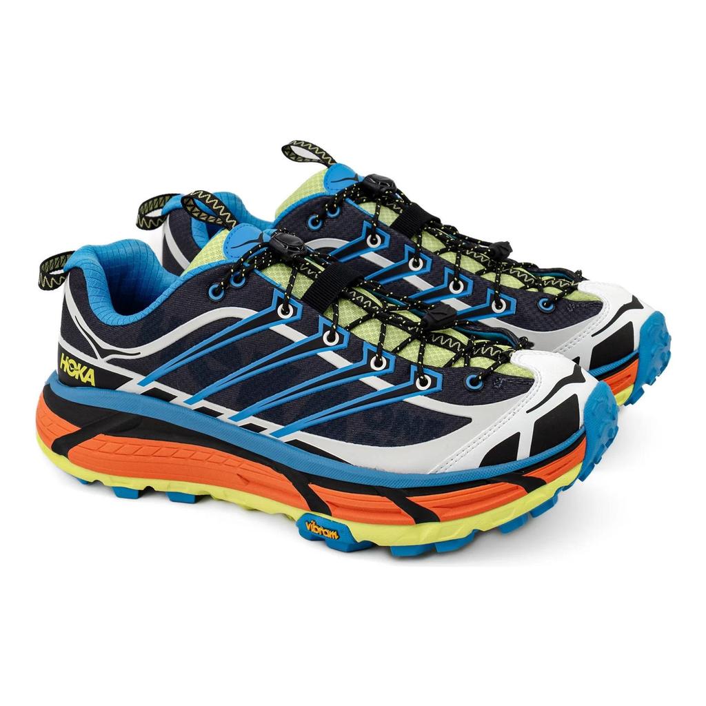 HOKA Mafate Three2 Black Diva Blue Orange Unisex Sneakers 1141572-BDVB