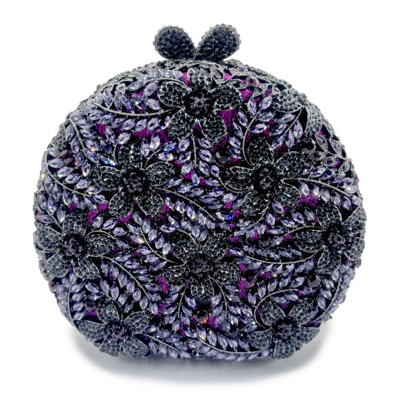 2025neue Clutch Tasche runde Blume Punkt Diamant Abendtasche Metall Diamant Tasche Handtasche