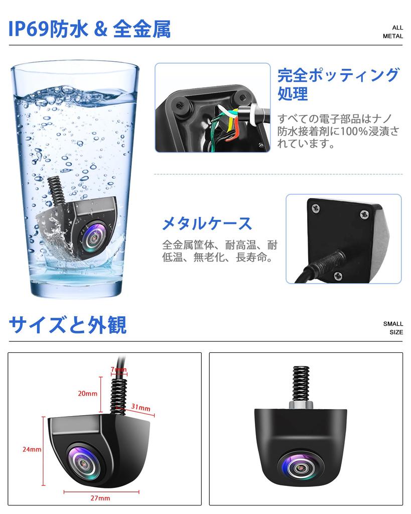 (Compatibilidade Múltipla Melhorada) Câmera Traseira, CVBS, Compatível com NTSC/PAL, 2 Megapixels, 12 V a 24 V,