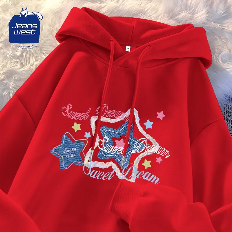 JEANSWEST CLUB Unisex Casual Hooded Sweatshirt XL