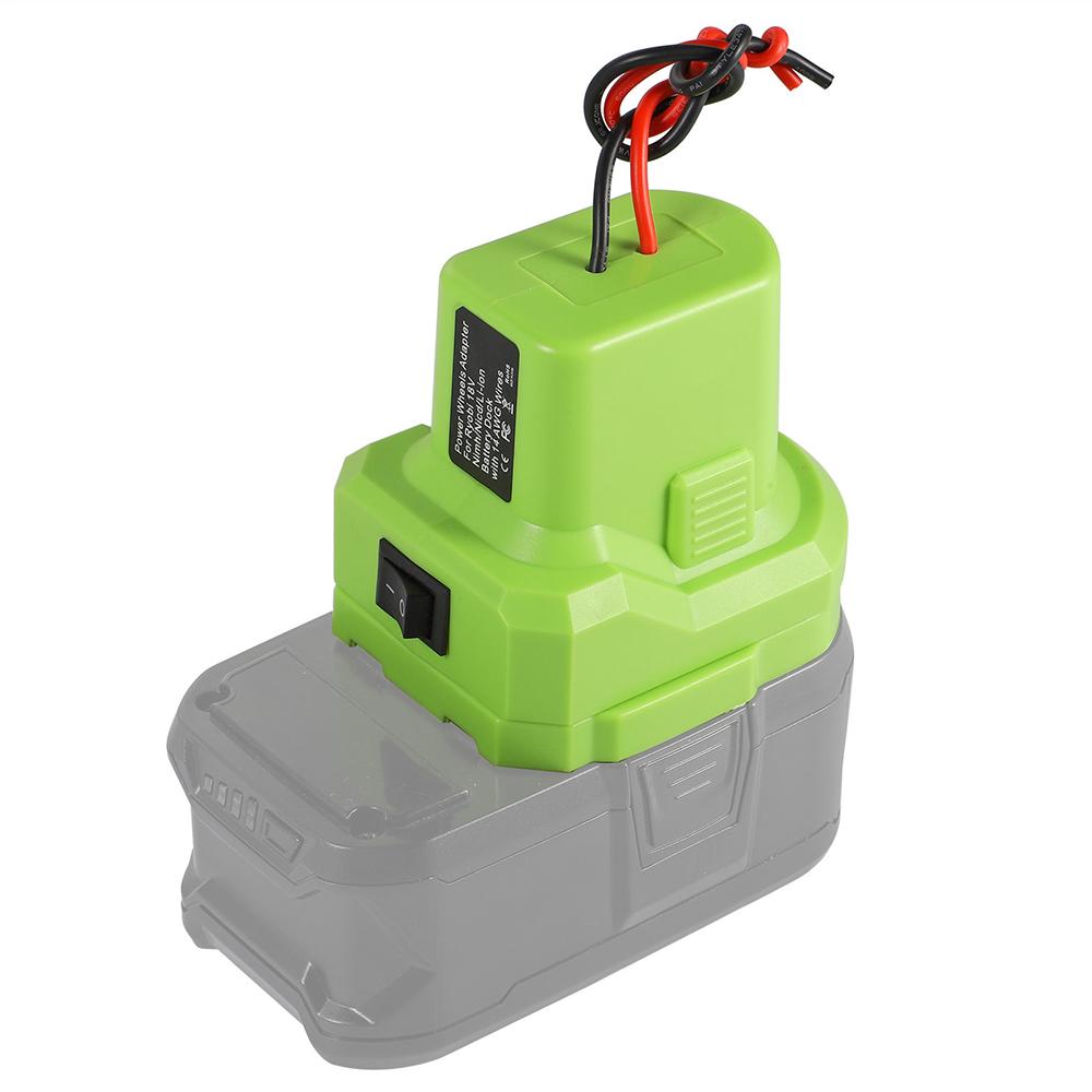1x Power Wheels Adapter With Switch For Ryobi 18V Battery Dock Connector Adapter