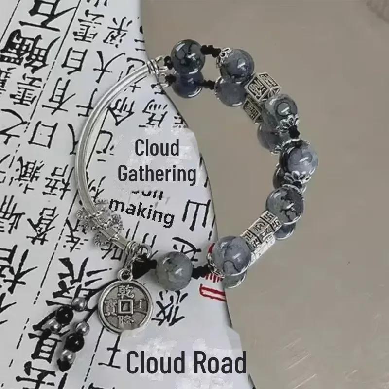 Wenwan Jiaren: Nuovo Bracciale Loto di Bambù 2024 per Donna - Design Intrecciato Retro Stile Nazionale Cool