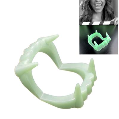 5pcs Halloween Vampire Glow Fangs Day And Night Color Luminous Fake Teeth Scary Party Cosplay Decorations For Adults