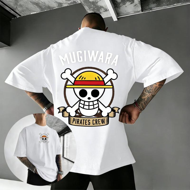 One Piece Skull Anime T Shirt Men Women Cotton Short Sleeve Summer Tops Casual Graphic Tee 2026 New Streetwear Cartoon Print Y2k