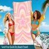 Macaron Sweet Wave Towel Beach Towel Oversized Super Absorbent Soft Swim Beachtowels For Men, Women