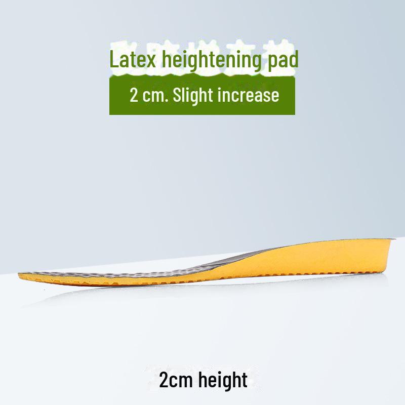 Haiboli Herre Lær Høydeøkende Innersåle - Komfortabel Pustende Lateks, 2cm/3cm/5cm Usynlig Løft