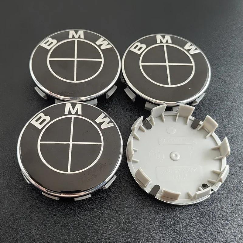 4ks 56MM 68MM Celočerné Znaky Středové Krytky Koleček Auta Kryt Kolečka Pro BMW E46 E90 E60 E36 F30 F10 F01 X5 X3 E91 G20 G30 E92