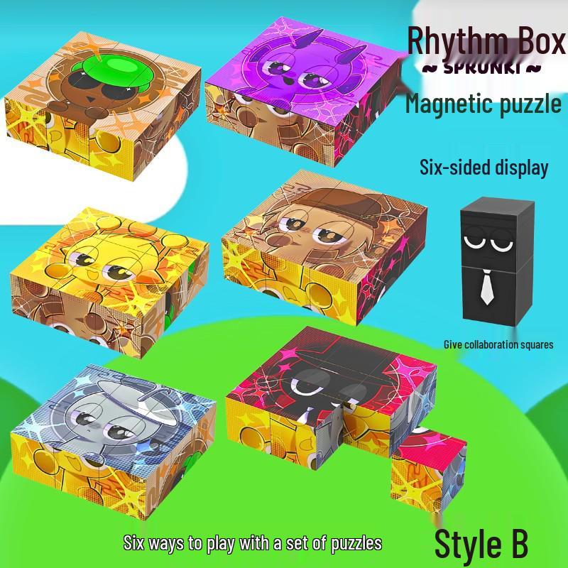 

Rhythm Box Magnetic 3D Puzzle Cube - DIY Building Blocks for Kids