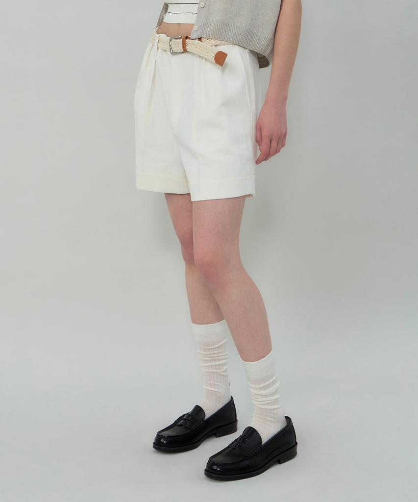 GROVE Cave Denim Shorts (Ivory)