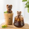 Four Grid Bear Ice Cube Mold Food Grade Ice Bear Model Making Artifact Ice Cream Mold  Frozen