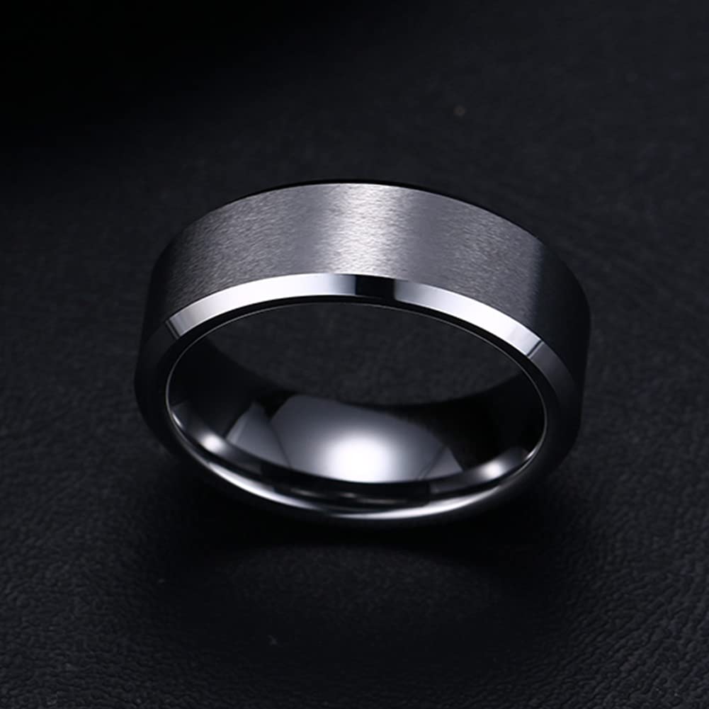 Rockyu Tungsten Flat Rings 2mm 4mm 6mm and 8mm Matte Finish Direct from Japan