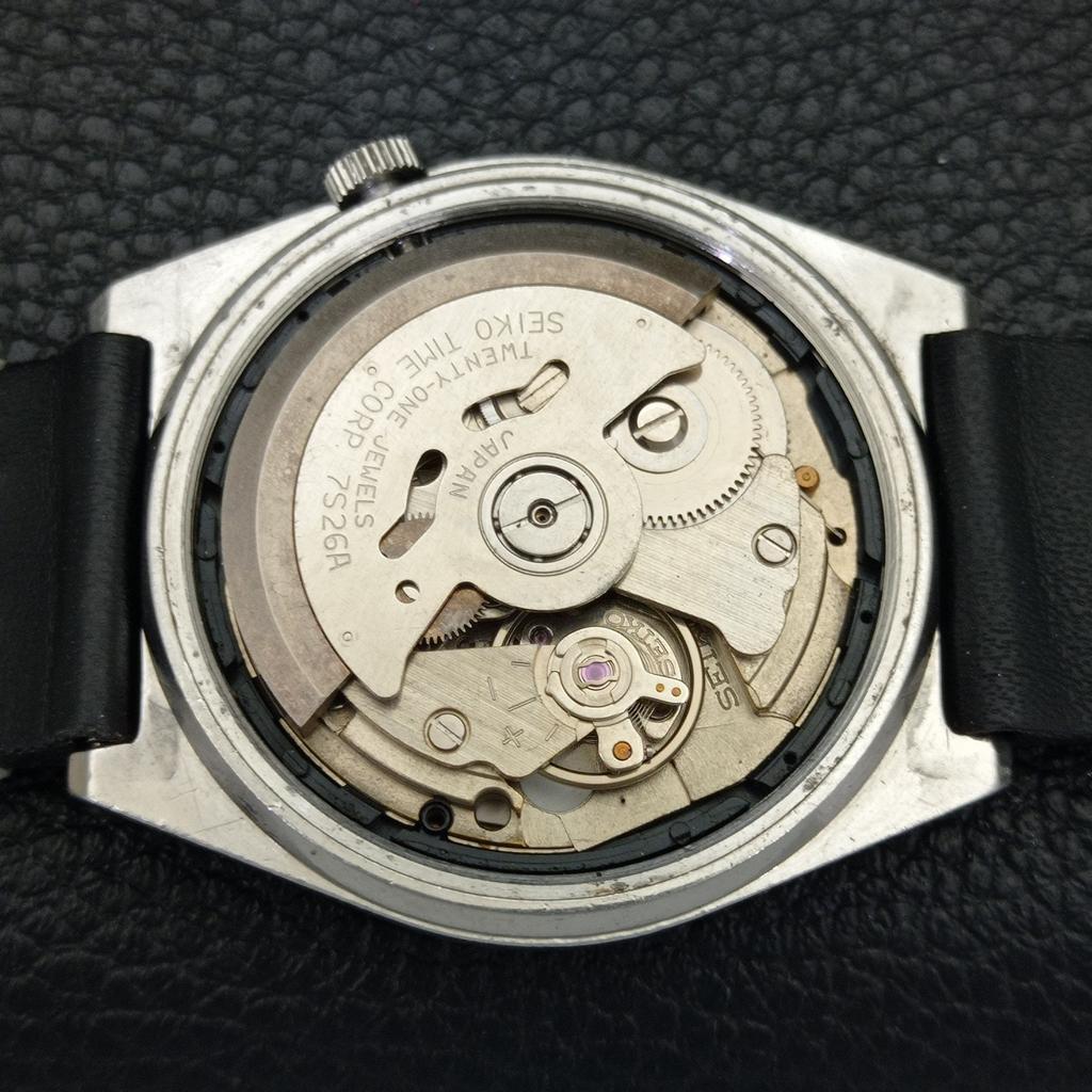 AUTOMATIC VINTAGE SEIKO 5 JAPAN 7S26A MENS BLUE COLOR DIAL WATCH A701285-5 R206a-a701285