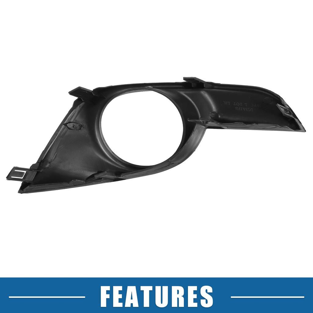 ABSOPRO Car Front Left Fog Light Grille Part Number Compatible with Nissan Altima Sedan and SDAP ABS Black Cover, 622573TA0B, S, SL, SV, SR,