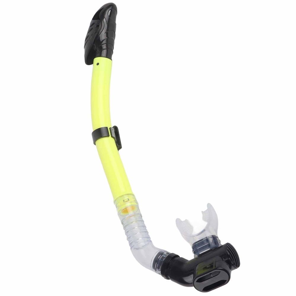 

Silicone Mouthpiece Swimming Snorkel Rotatable Diving Snorkel Durable Full Dry Snorkel Snorkeling жовтий