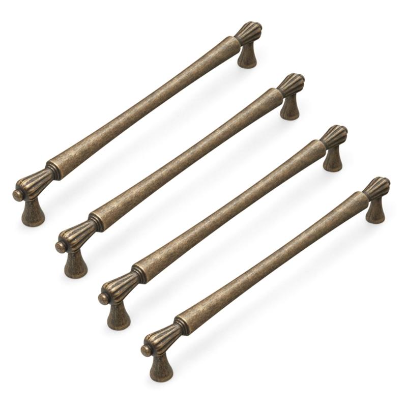 Pack Of 4 Antique Brass   Cabinet Pull Vintage French Style Handles Multiple Type for Option for Kitchen & Bathroom