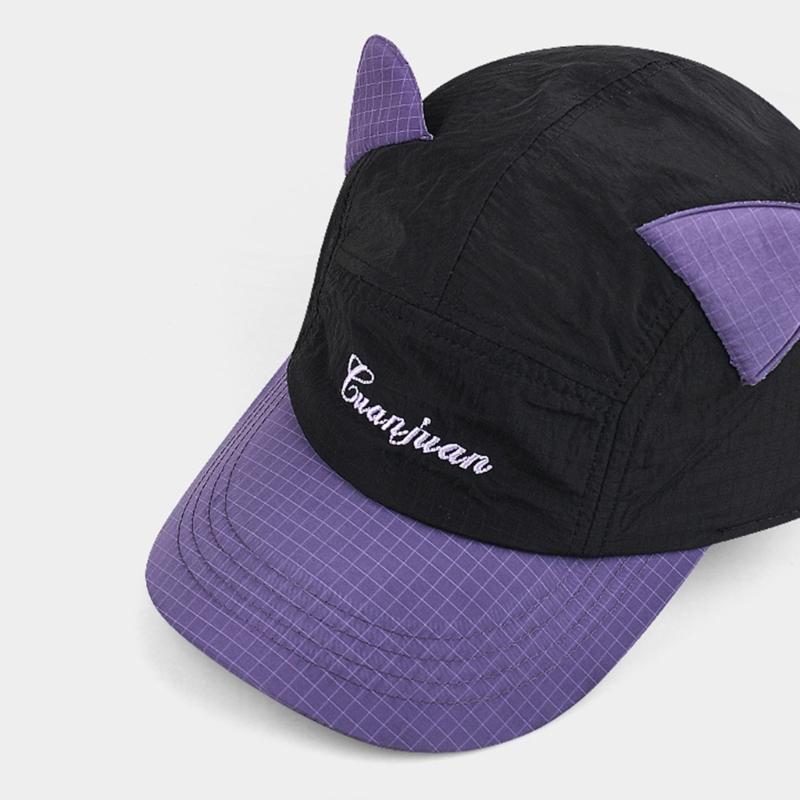 Modern Cats Ears Sun Caps with Sunglasses Breathable Sun Protective Headwear Snapbacks Hat For Outdoor Adventures