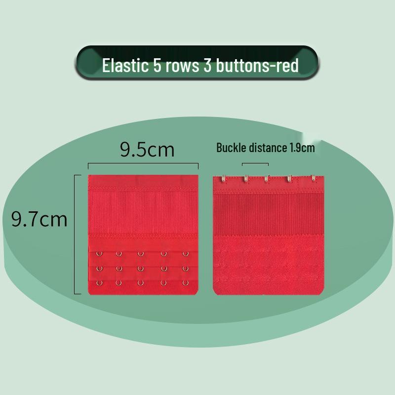 Elastic Bra Extender with Stainless Steel Hooks - Universal Full-Size Bra Back Closure