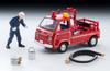 Tomikarama Vintage 164 LV-68c Subaru Sambar Pump Fire Engine Completed Product Diecast Mini Car + ABSPVC DollAccessories Set