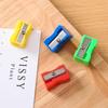 Colored Rectangular Plastic Pencil Sharpener for Students, Single Hole Mini Design