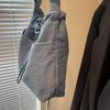 Eimerbeutel mit Kordelzug mit großem Fassungsvermögen Damen Denim Umhängetasche Pendler Schultertasche