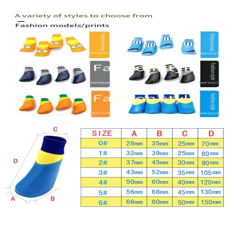Small Dog Shoes Socks Solid Design 4pcs/Set Waterproof Dog Shoes Casual Autumn/Winter Mesh Dog Shoes for Dogs Small Medium