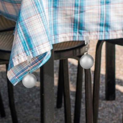 4 Stück Edelstahl-Vorhanggewichte Clips Schwerlast Rostfrei Außen-Vorhanganker Winddicht Rostbeständig Befestigungsball-Clips