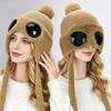 Women's Lined Winter Hat with Ear, Warm Trapper Hat and Hat with for Cold