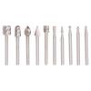 Electric Grinding Accessories 10pcs 3mm Shank HSS Router Bits Rotary Burr for Drill Woodworking Tool Set CNC Engraving
