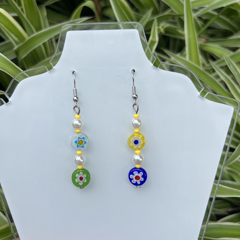 Pearl Glaze Floral DIY Jewelry Set: Earrings, Necklace & Bracelet