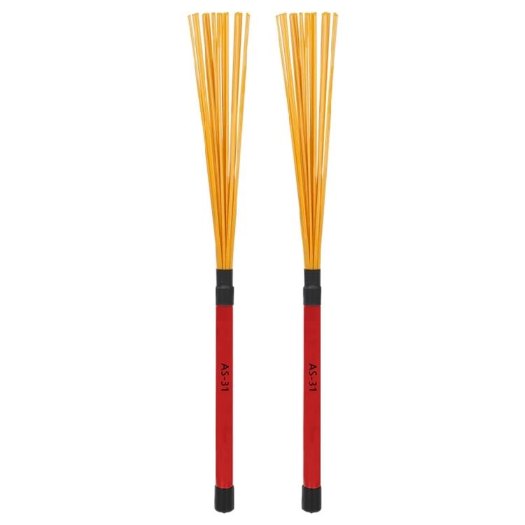 1Pair Professional Nylon Drumsticks Brushes Replacement Retractable Wire Brush Rod Drum Sticks Brush Easy To Use