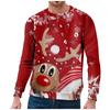 Christmas Chest 3D Print Long Sleeve Sweater Creative Couple  Winter Round Neck Party Coat