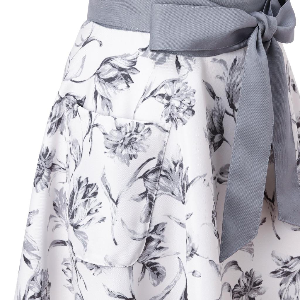 Francfranc Lilia Full Apron, Gray
