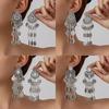 Popular Long Coin Tassel Earrings – Women's Miao Ethnic Jewelry from Guizhou