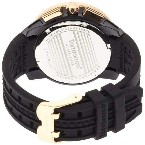 Tendence Gulliver 47 Black Dial Stainless Steel Mineral Glass Quartz 47mm Watch TY460011