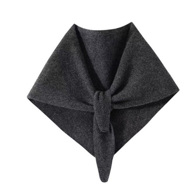 Women's 100% Pure Goat Cashmere Triangle Scarf - Autumn/Winter Knitted Warm Shawl