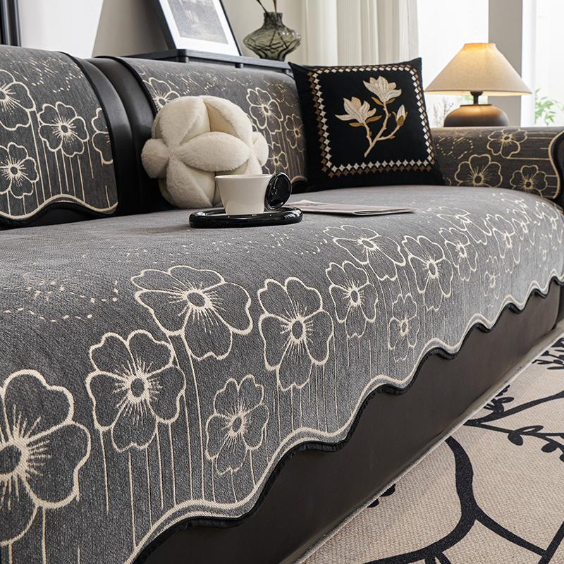 New Irregular Shaped Chenille Sofa Towel Luxury Sofa Covers For Living Room All Season Universal Anti-slip Sofa Mat Seat Pad