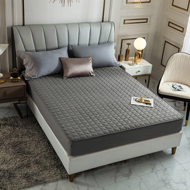 Verdickter, gesteppter Matratzenbezug aus 100 % Baumwolle, antibakteriell, für King-Size-Betten, individuelle Bettauflage, Schutzbezug nicht im Lieferumfang enthalten. Kissenbezug