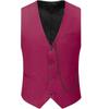 Men's Solid Color Casual Business Vest for Banquets and Stage Performances