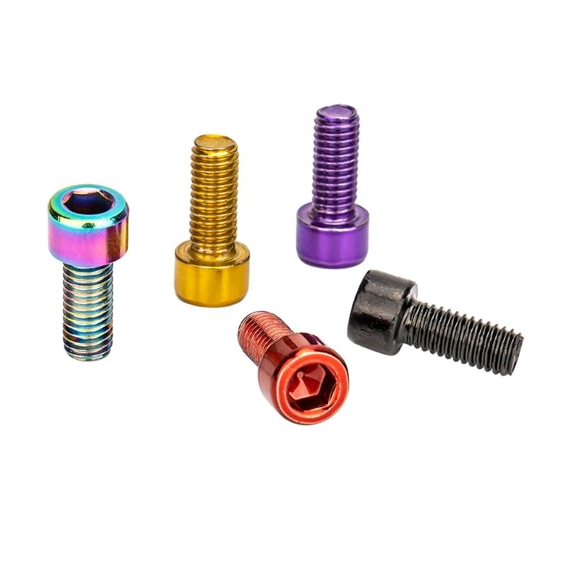 4Pcs 5x12mm Bike Water Bottle Cage Bolts Hexagons Socket Head Bolts Stainless Steels Screws Mountain Bike Accessories