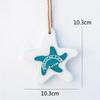 3Pcs/Set Wood Crafts Mediterranean Starfish Hung Fish Nautical Decor Hang Decorated Marine Pendant.