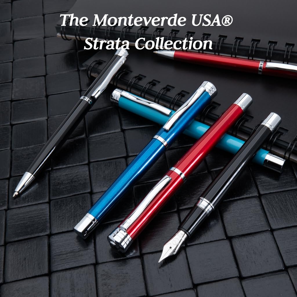 Monteverde Strata Ballpoint 1919748 Pen, Black,