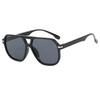 Vintage Double Bridge Black Sunglasses Women Oversized Square Frame Luxury Shades Sun Glasses Female Pilot Eyewear