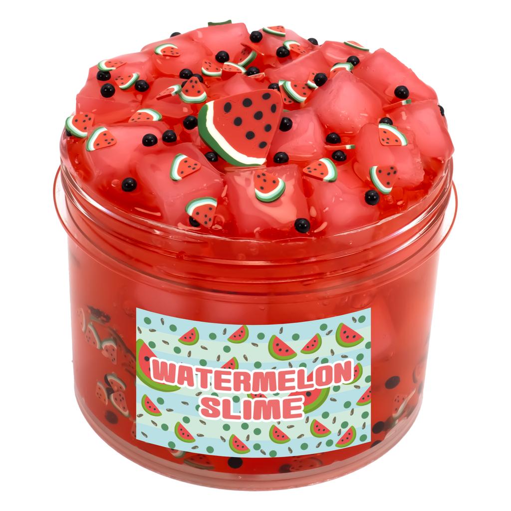 Festive Large Crunchy Crystal Slime Kit, Watermelon Grape Scented Jelly Cube Slime, Non-Sticky Design for Holiday Party Gifts