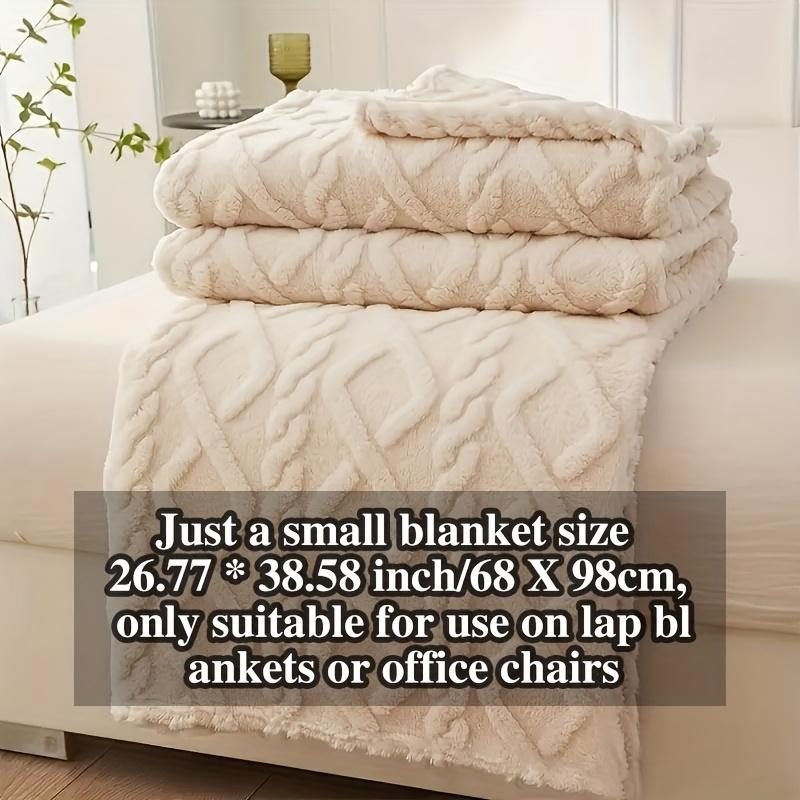 Luxury Plush Fleece Blanket, Ultra Soft Warm Light Beige Throw for Bed & Couch, Cozy French Style Bedding, Machine Washable