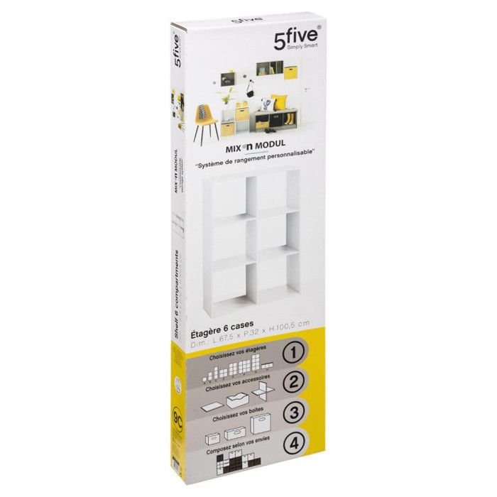 Mix Atmosphera 6-compartment Shelf - White