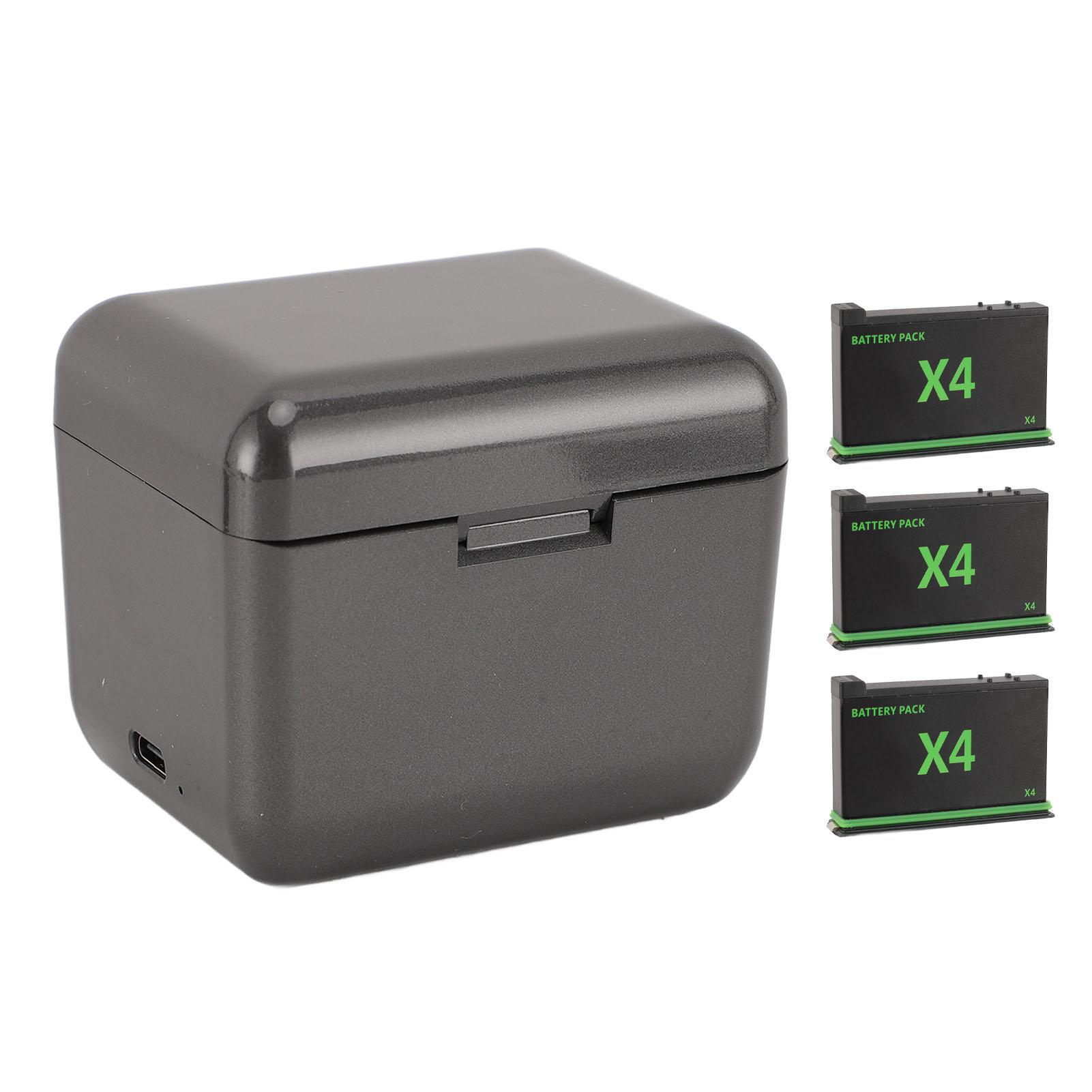 

Зарядное устройство для аккумулятора спортивной камеры, 3-канальное, со слотом для карты памяти, кабель типа C, 3 шт., 2500 мАч