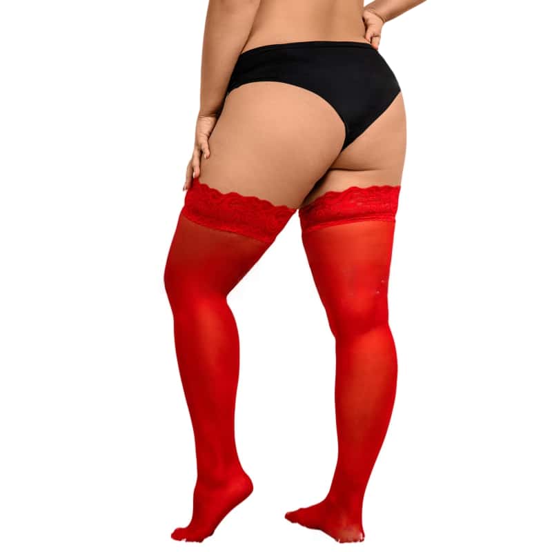 Women Plus Size Fat Sexy Stockings Lace Top Strap Anti-skid Thigh high black Lace Stocking Female Gift Night club wear Stockings XXXL